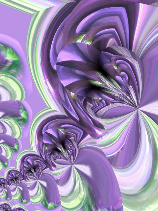 Digital Arts titled "designer-flower" by David Callahan, Original Artwork, Digital Painting