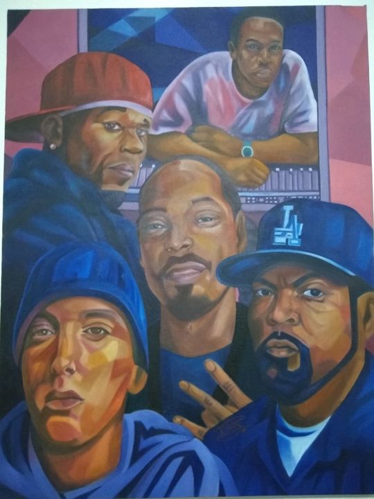 Painting titled "Dr. Dre for business" by David Cespedes, Original Artwork, Oil