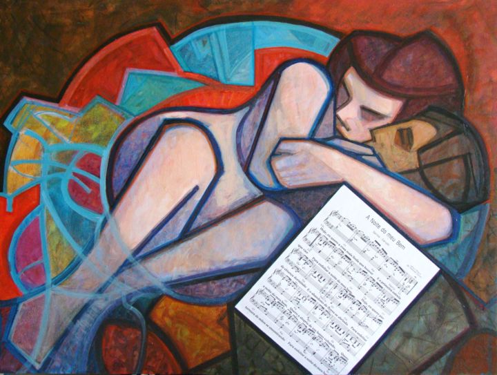 Pittura intitolato "a-noite-do-meu-bem.…" da David Da Costa, Opera d'arte originale