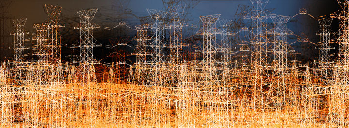 Digitale Kunst getiteld "tower2.jpg" door David Denton, Origineel Kunstwerk