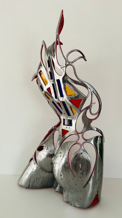 Sculpture titled "AMOROSA" by David Fabié, Original Artwork, Metals