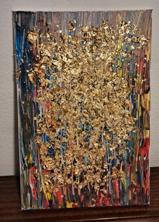 Pintura titulada "Oro colorido" por David Fernández Collado, Obra de arte original, Acrílico