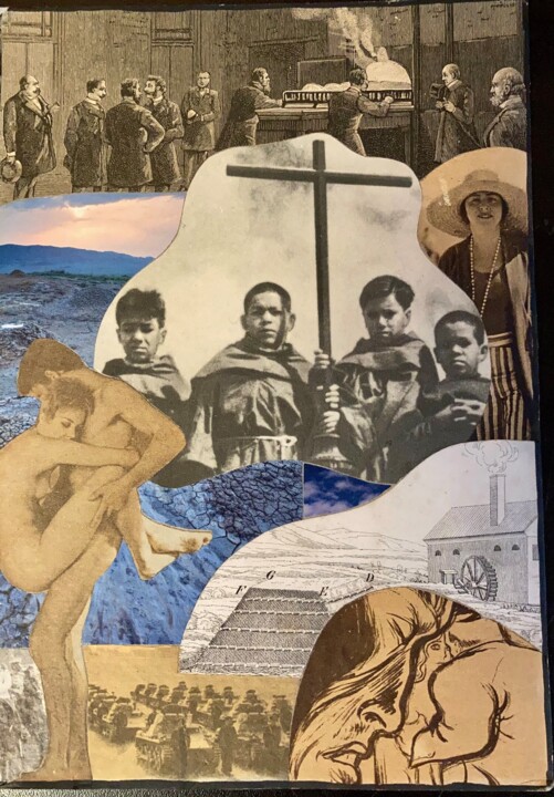 Collages intitolato "всё прах/all ashes" da David Fliger, Opera d'arte originale, Collages