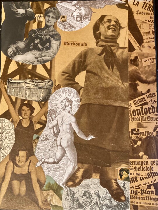 Collages titled "Чаки/Chaki" by David Fliger, Original Artwork, Collages