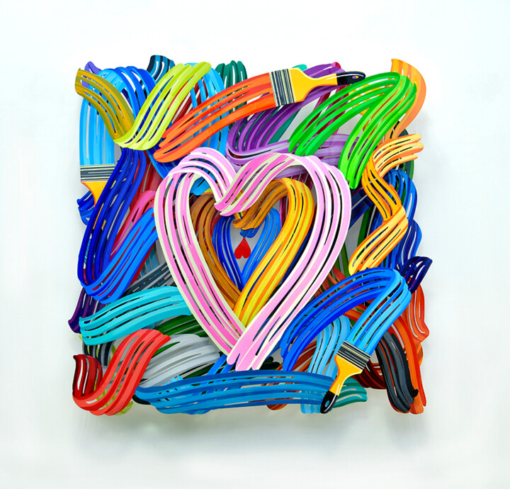 Escultura titulada "Drop Of Love" por David Gerstein, Obra de arte original, Aluminio