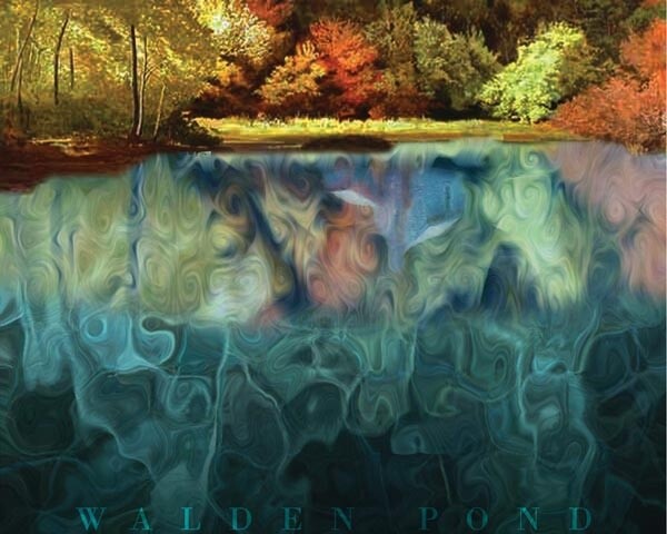 Digitale Kunst getiteld "Walden Pond" door David Glotfelty, Origineel Kunstwerk, 2D Digital Work