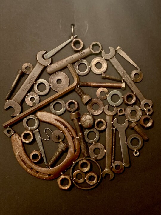 "Rust Wheel" başlıklı Heykel David Goecke tarafından, Orijinal sanat, Metaller