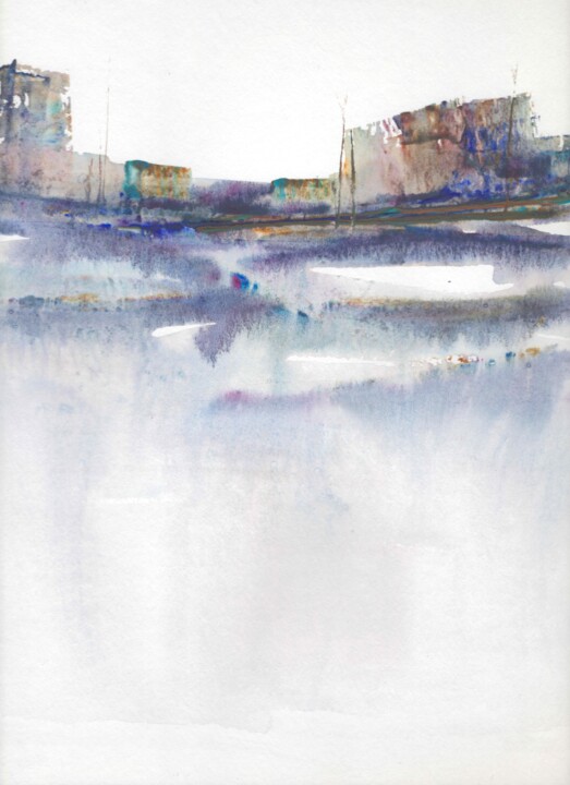 Peinture intitulée "Sans-Titre 03" par David Guerguin, Œuvre d'art originale, Aquarelle
