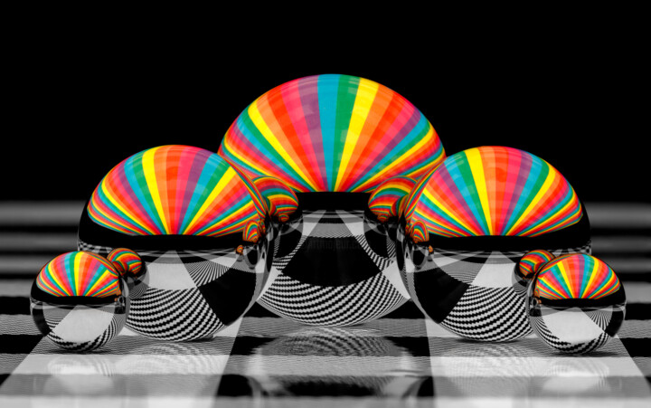 Fotografie getiteld "Colorful rainbow ab…" door David Ilzhoefer, Origineel Kunstwerk, Digitale fotografie