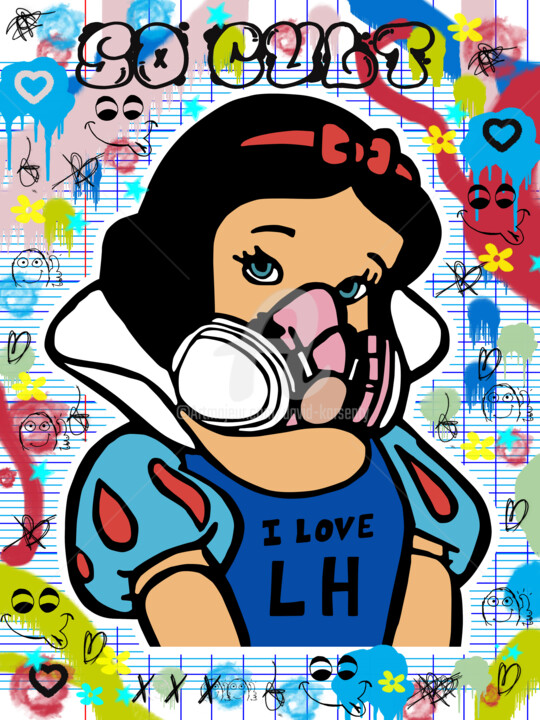 「I LOVE LH」というタイトルのデジタルアーツ David Karsentyによって, オリジナルのアートワーク, デジタル絵画