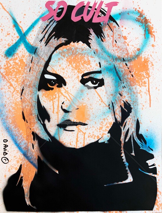 Schilderij getiteld "Kate" door David Karsenty, Origineel Kunstwerk, Stencil