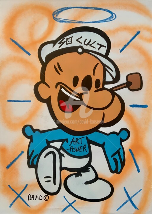 Schilderij getiteld "POP EYES" door David Karsenty, Origineel Kunstwerk, Graffiti