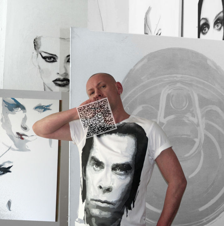 Digitale Künste mit dem Titel "Interactif "QR Code…" von David Maars, Original-Kunstwerk, Video