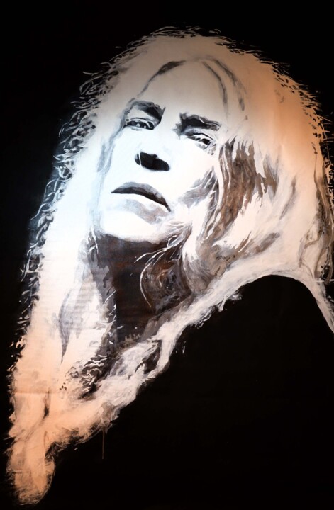 Peinture intitulée "Patti Smith" par David Maars, Œuvre d'art originale, Acrylique