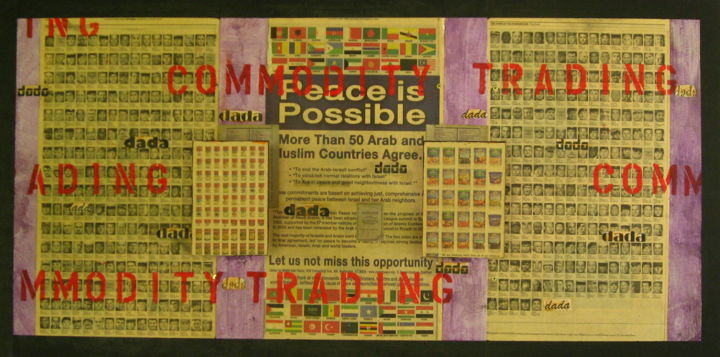 Collages intitulée "dada Commodity Trad…" par David Maggard, Œuvre d'art originale
