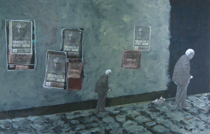 Collages titled "Loneliness" by David Maggard, Original Artwork, Paper