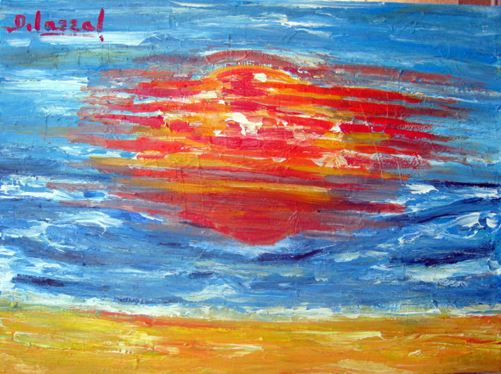 Painting titled "soleil a volonté" by David Mazza, Original Artwork, Oil