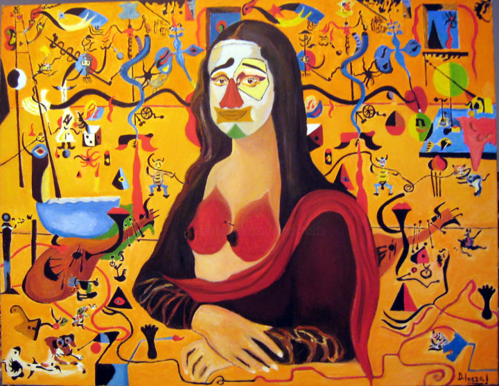 Картина под названием "La fausse identité" - David Mazza, Подлинное произведение искусства, Масло