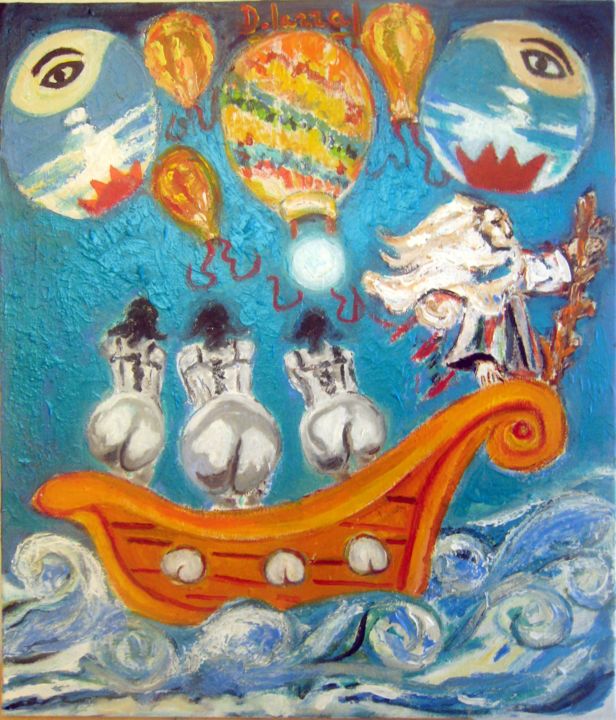 Картина под названием "le cauchemar de Noe" - David Mazza, Подлинное произведение искусства, Акрил