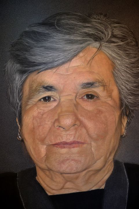 Desenho intitulada "Old Lady" por David Mela, Obras de arte originais, Pastel