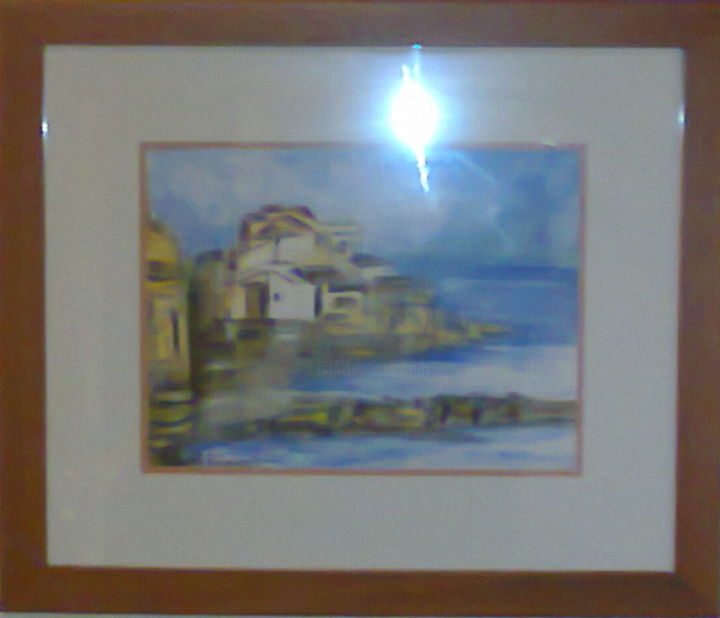 Pintura intitulada "Costa do Sol" por David Neto, Obras de arte originais, Aquarela