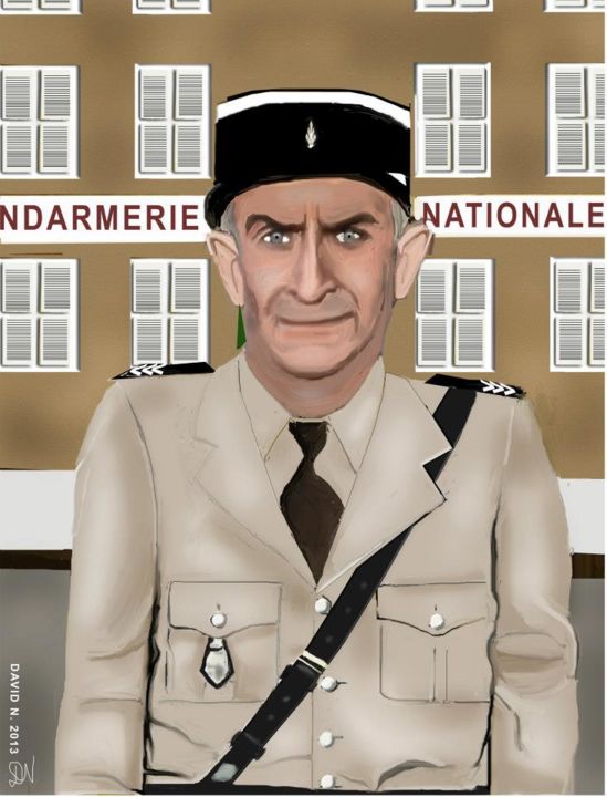 Arte digitale intitolato "Le Gendarme de Sain…" da David Nornberg, Opera d'arte originale, Altro