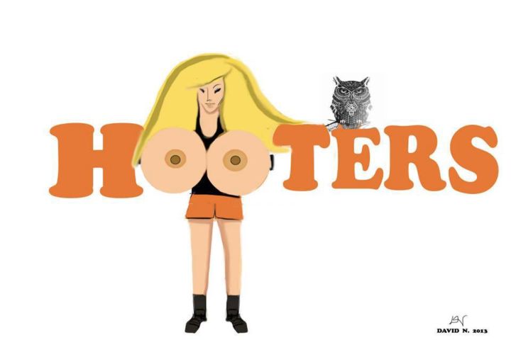 Drawing titled "Hooters.jpg" by David Nornberg, Original Artwork, Other