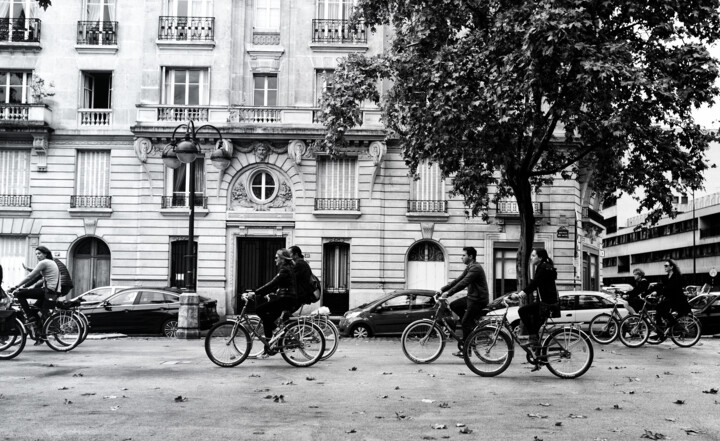 Photography titled "Paris bikes" by David Page, Original Artwork, Digital Photography