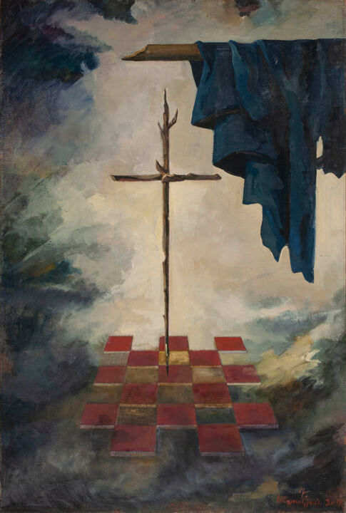 Картина под названием "ХРИСТИАНСКАЯ АРМЕНИЯ" - David Sedrakyan, Подлинное произведение искусства, Масло