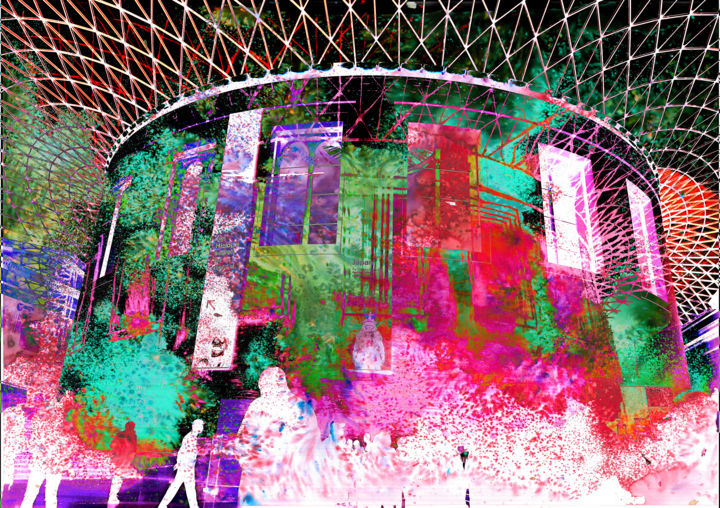 Arts numériques intitulée "Infusion de savoir" par David Singarella, Œuvre d'art originale, Travail numérique 2D