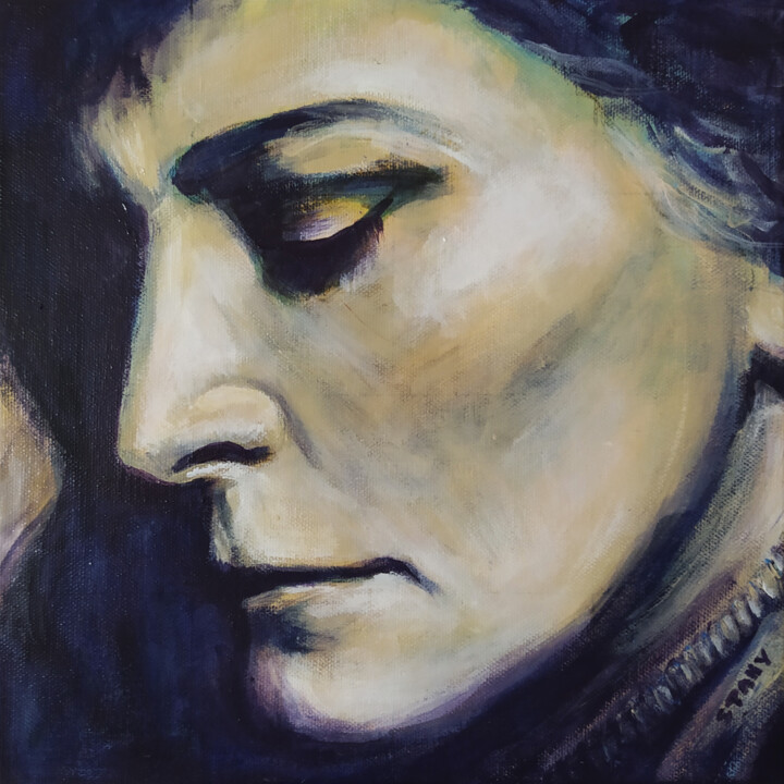 Peinture intitulée "Portrait de Femme (…" par David Stany Garnier, Œuvre d'art originale, Acrylique