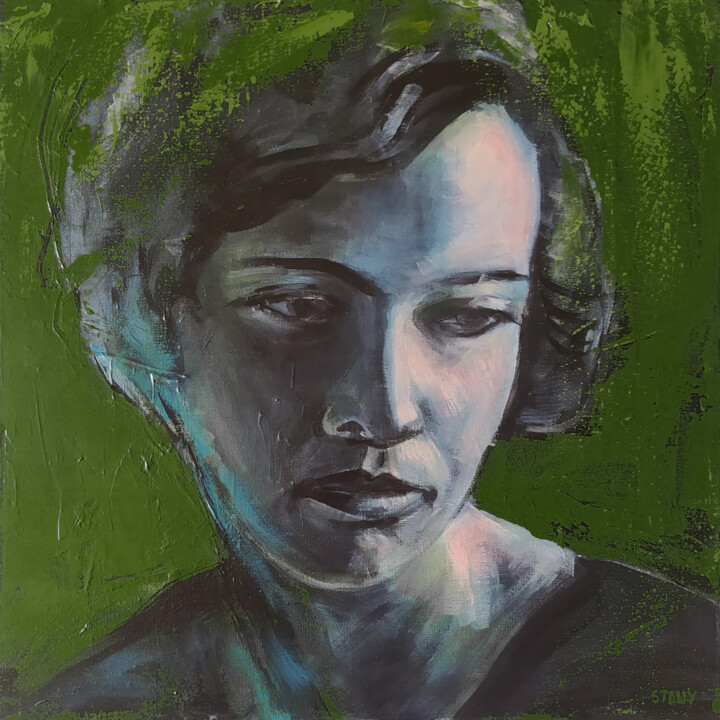 Peinture intitulée "Portrait (n°52)" par David Stany Garnier, Œuvre d'art originale, Acrylique Monté sur Châssis en bois