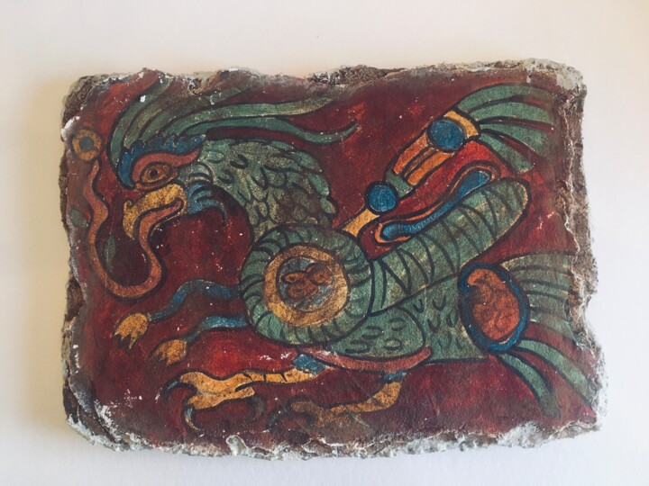 Pintura titulada "Aguililla Teotihuac…" por David Triano, Obra de arte original, Pigmentos