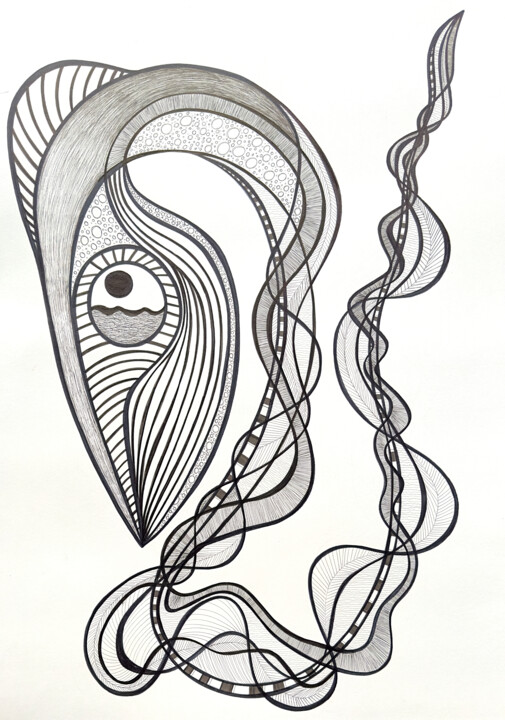 Drawing titled "Untitled" by David Underland, Original Artwork, Ink