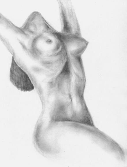 Desenho intitulada "Torso 1" por David Millan, Obras de arte originais