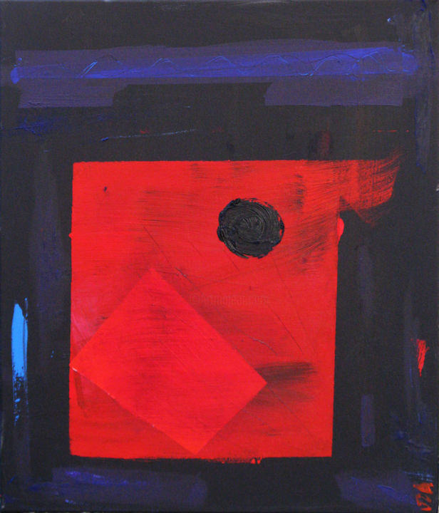 「Red Palette」というタイトルの絵画 David Abseによって, オリジナルのアートワーク, オイル
