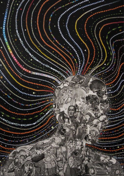 Collages intitulée "piece-5-david-crune…" par David Crunelle, Œuvre d'art originale,