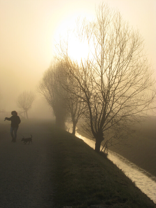 Fotografia intitulada "Walking in the fog" por Davide Novello, Obras de arte originais, Fotografia digital