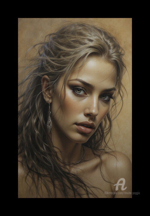 Photography titled "Elena" by Davide Poggio, Original Artwork, Digital Photography Mounted on Other rigid panel