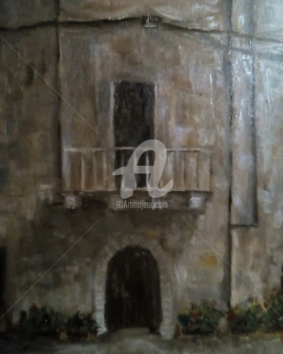 Painting titled "Antico palazzo" by Dadedì, Original Artwork, Oil