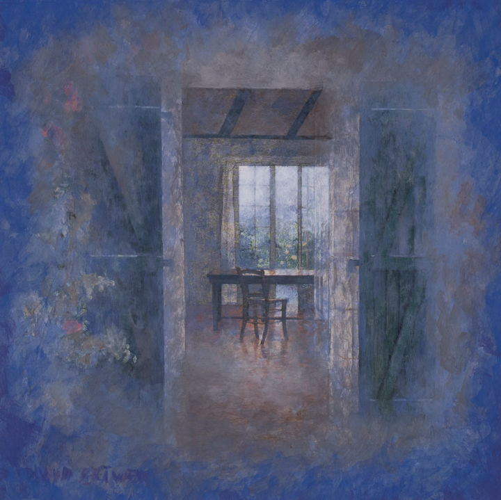 Pintura titulada "Empty Chair" por David Eatwell, Obra de arte original, Acuarela