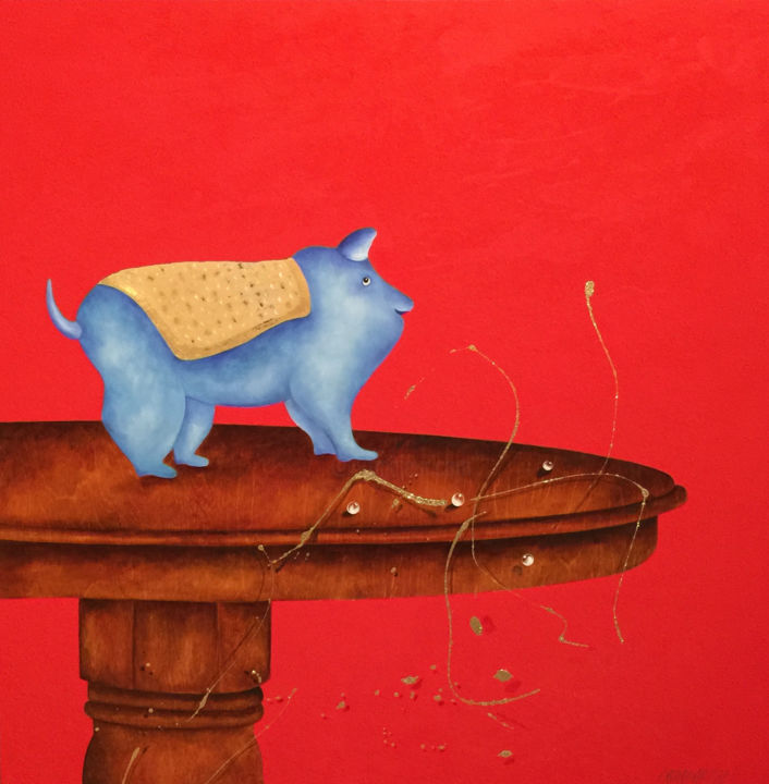 Peinture intitulée "Confidences" par David Farsi, Œuvre d'art originale, Huile
