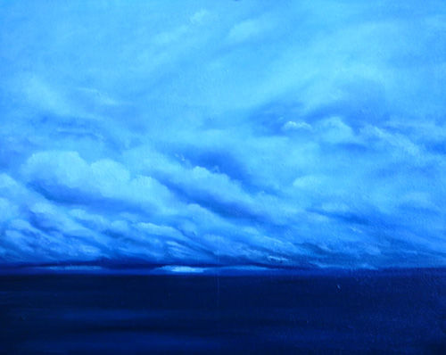 Schilderij getiteld "Storm at Sea" door David Gander, Origineel Kunstwerk