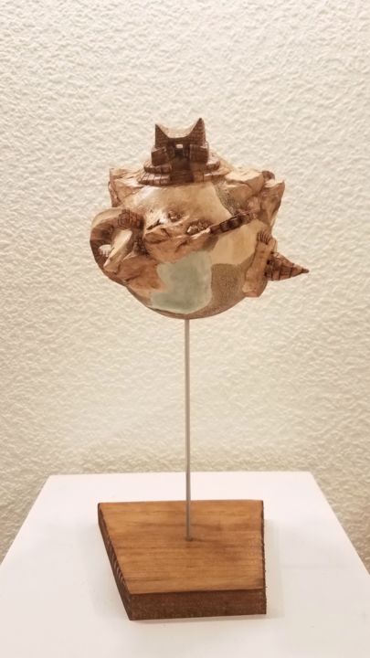 Sculpture titled "Apu" by David Et Ses Univers, Original Artwork, Ceramics