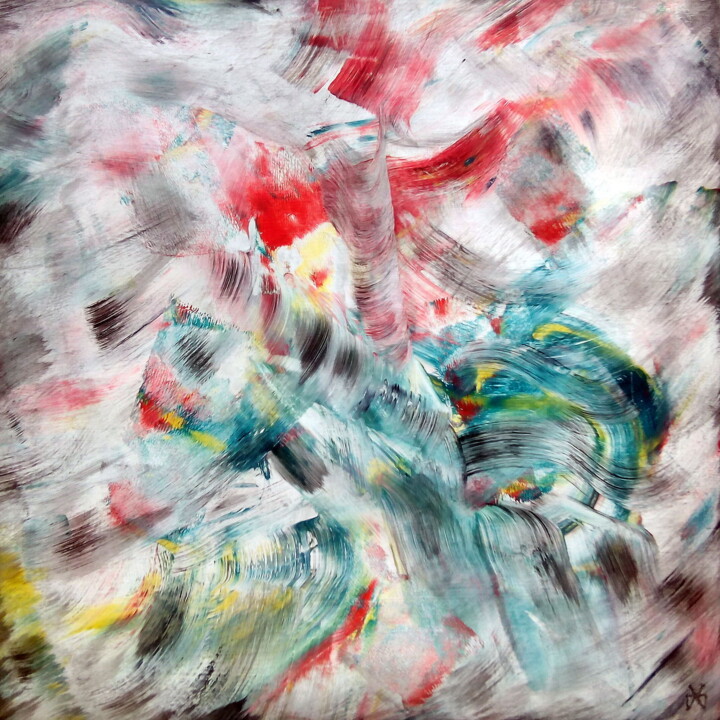 Peinture intitulée "Misty - Abstraction…" par Davidian Gotis Abstraction Abstraite, Œuvre d'art originale, Acrylique