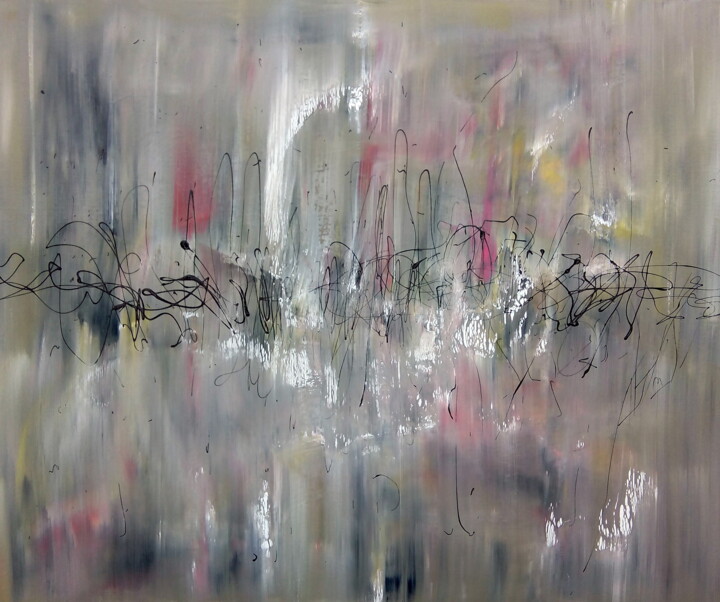 Peinture intitulée "Virtualisation - Ab…" par Davidian Gotis Abstraction Abstraite, Œuvre d'art originale, Acrylique