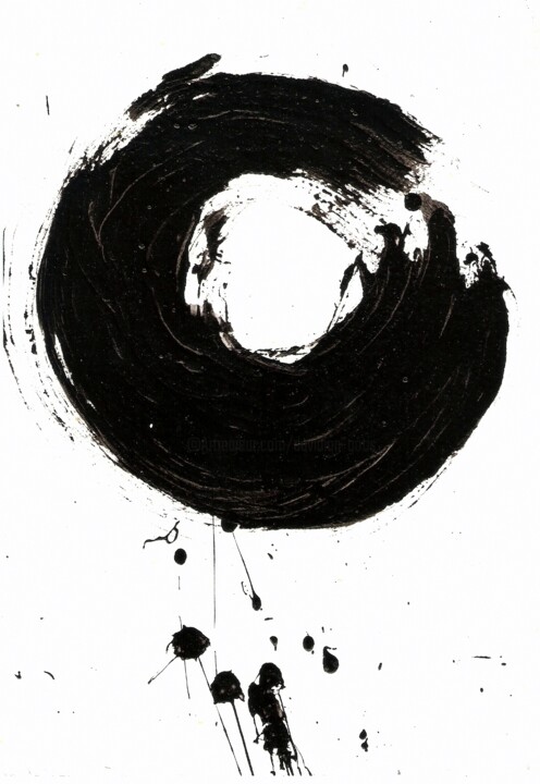 Painting titled "Ensō 1 - Abstractio…" by Davidian Gotis Abstraction Abstraite, Original Artwork, Acrylic