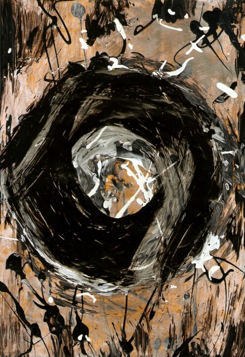 Картина под названием "Ensō 7 - Abstractio…" - Davidian Gotis Abstraction Abstraite, Подлинное произведение искусства, Акрил