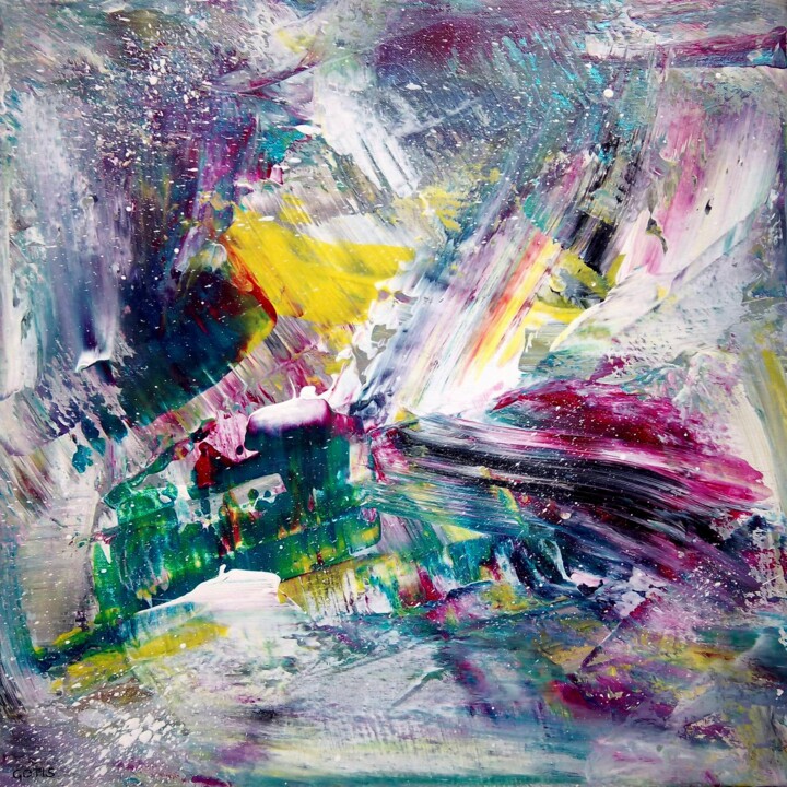 Painting titled "Qualardeo - Abstrac…" by Davidian Gotis Abstraction Abstraite, Original Artwork, Acrylic