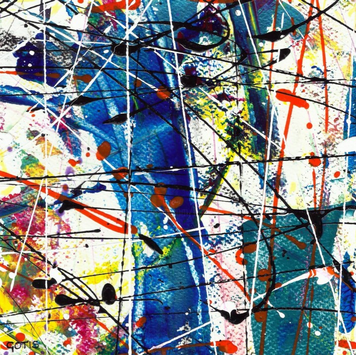 Painting titled "Fueko - Abstraction…" by Davidian Gotis Abstraction Abstraite, Original Artwork, Acrylic